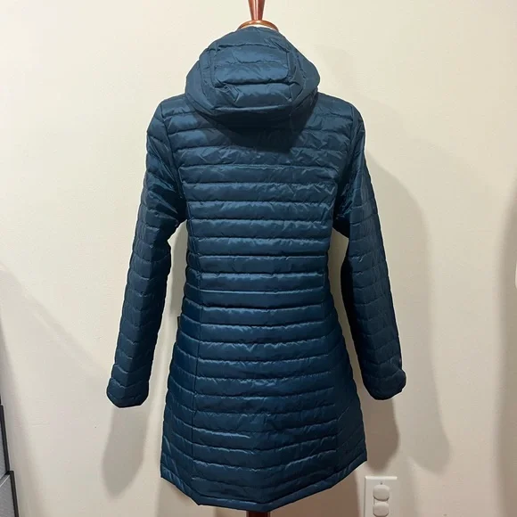 NWT $180 Eddie Bauer Microlight Traveler 650 Fill Down Parka Peacock Small - Picture 3 of 9